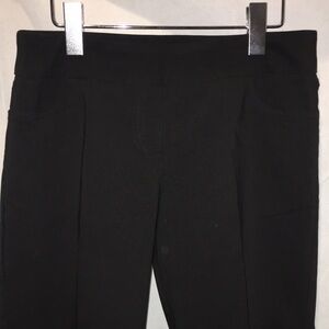 Slim Sation Black Cropped Trouser Pants | Size 8P